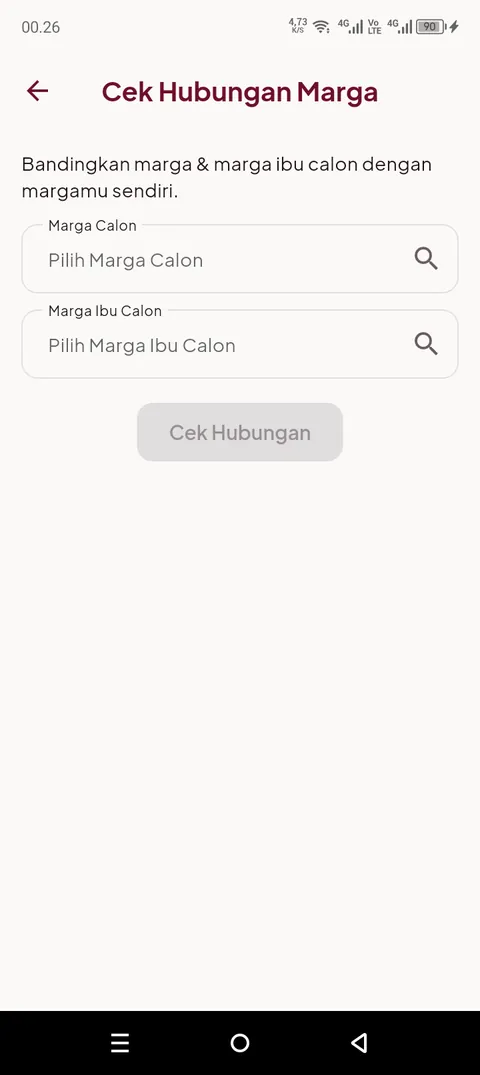 Cek Hubungan Marga